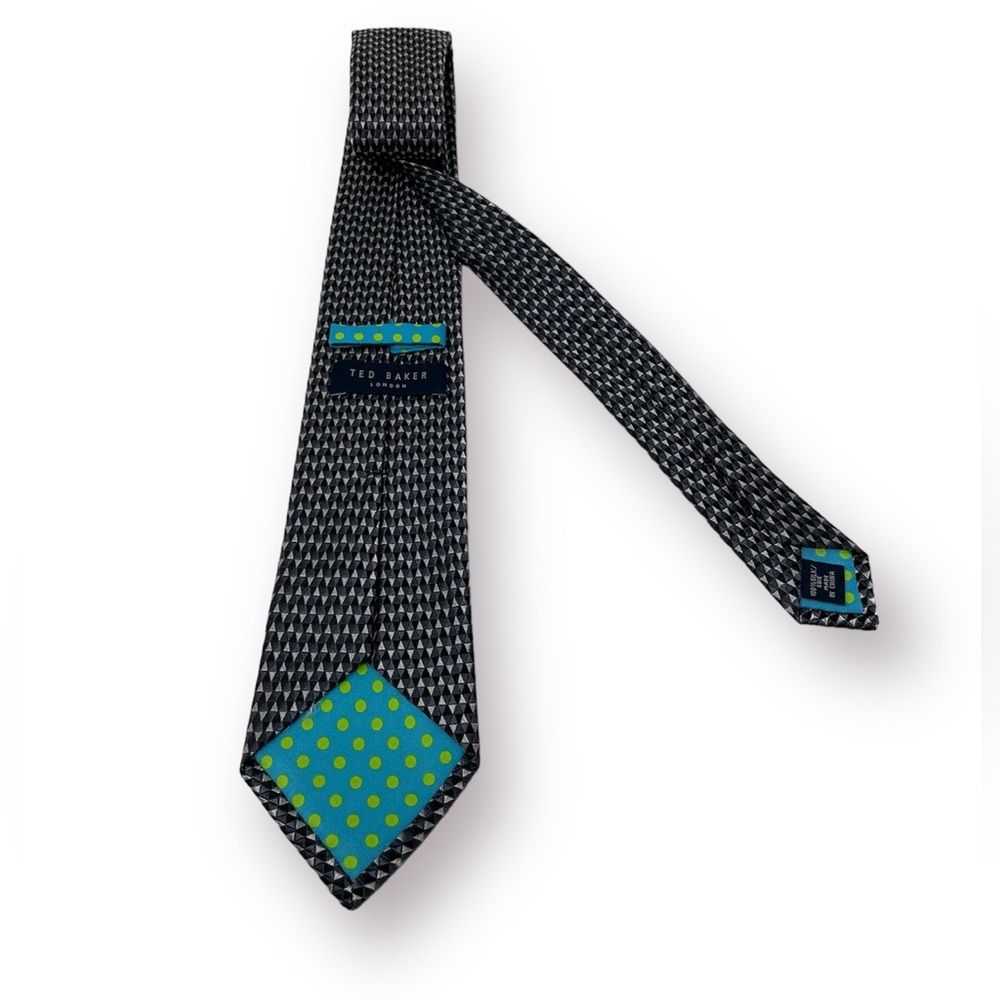 🛍️SALE🛍️ Ted Baker London Geometric Pattern 100% Silk Neck Tie - Picture 5 of 8